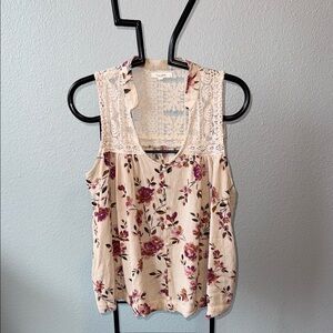 Maurice’s Floral Lace Sleeveless Top